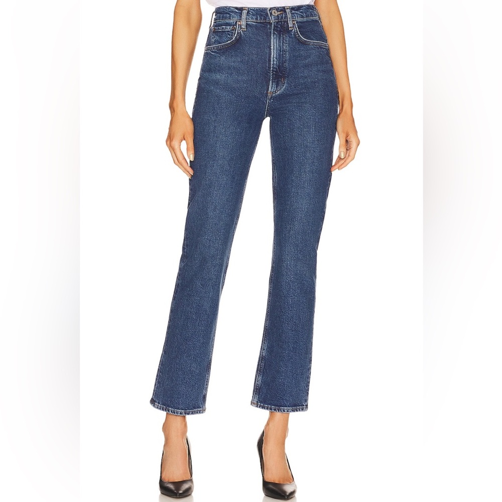 Agolde Women's High Rise Stovepipe Straight Leg Jeans in Aspire